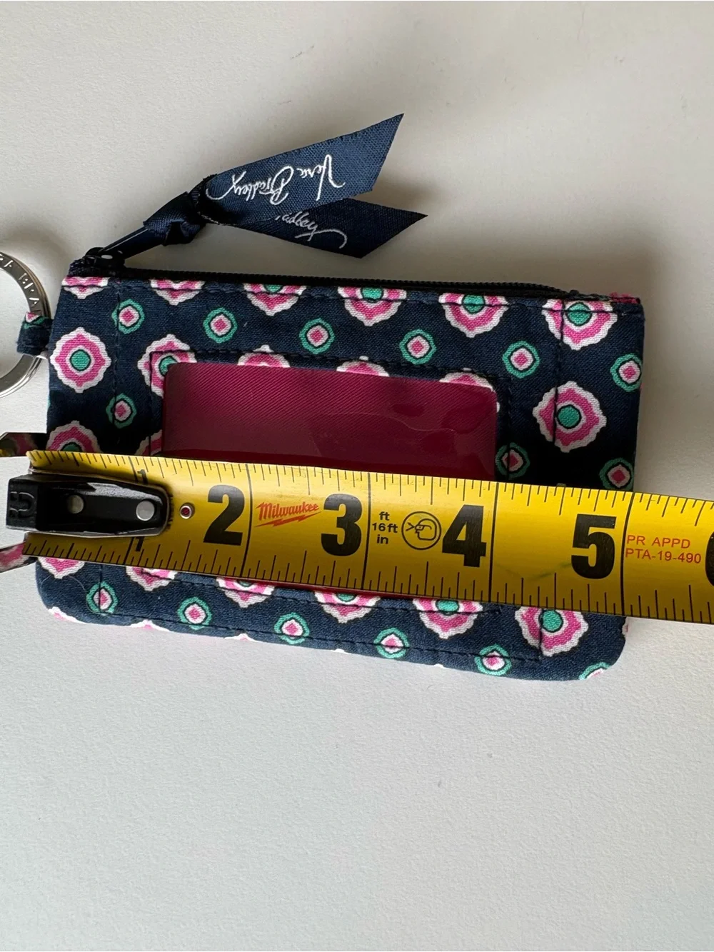 Vera Bradley Petal Dots Zip ID case NWT